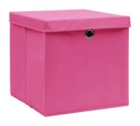 vidaXL Boîtes de rangement avec couvercles 4 pcs. 28x28x28 cm rose