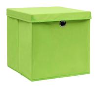 vidaXL Boîtes de rangement avec couvercles 4 pcs. 28x28x28 cm vert