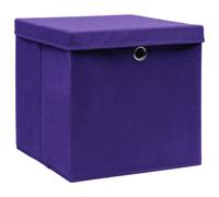 vidaXL Boîtes de rangement avec couvercles 4 pcs. 28x28x28 cm Violet