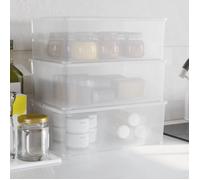 vidaXL Boîtes de rangement en plastique – 3 pièces, 10 L – Empilables