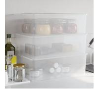 Boîtes de rangement en plastique 3 pcs 25 L empilables