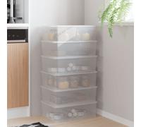 Boîtes de rangement en plastique 6 pcs 10 L empilables