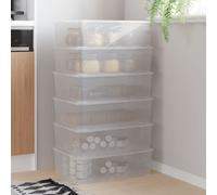 vidaXL Boîtes de rangement en plastique 6 pcs 25 L empilables