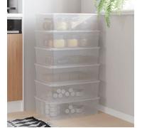 Boîtes de rangement en plastique 6 pcs 25 L empilables G