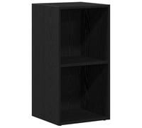 vidaXL Boîtes de Rangement LP chêne Noir 71x34x36 cm Bois ingénierie, Support de Tourne-Disque, Meuble de Tourne-Disque, Support de Tourne-Disque avec Rangement
