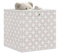 vidaXL Boîtes de rangement pliables 10 pcs crème tissu intissé