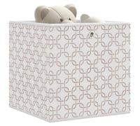 vidaXL Boîtes de rangement pliables 10 pcs crème tissu intissé