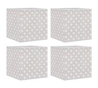 vidaXL Boîtes pliantes 4 pcs. Crème 32x32x32 cm Non-tissé