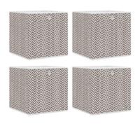 vidaXL Boîtes pliantes 4 pcs. Marron 32x32x32 cm Non-tissé