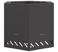 vidaXL Bol de feu sans fumée Noir 58 x 58 x 51 cm Acier patiné | Construction solide avec une finition en poudre, Fabriqué avec des matériaux qui rouillent pas,