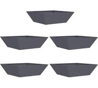vidaXL Bol de jardin Planteur 5 pcs Anthracite 50 x 50 x 15 cm Acier