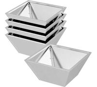 vidaXL Planteurs en Bol de Jardin 5 pcs 35x35x15 cm en INOX