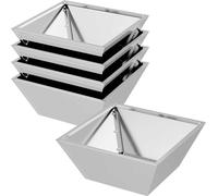 vidaXL Bol de jardin Planteur 5 pcs Argent 40 x 40 x 15 cm