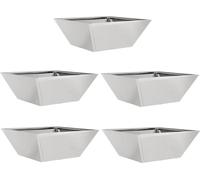 vidaXL Bol de jardin Planteur 5 pcs Argent 40 x 40 x 15 cm Acier inoxydable