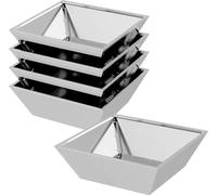 vidaXL Bol de jardin Planteur 5 pcs Argent 50 x 50 x 15 cm