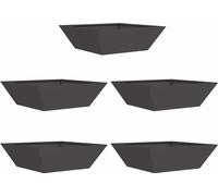 vidaXL Bol de jardin Planteur 5 pcs Noir 50 x 50 x 15 cm Acier