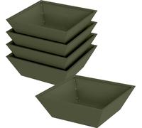 vidaXL Bol de jardin Planteur 5 pcs vert olive 50 x 50 x 15 cm acier