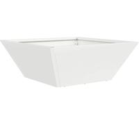 vidaXL Bol de jardin Planteur Blanc 40 x 40 x 15 cm Acier