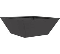 vidaXL Bol de jardin Planteur Noir 40 x 40 x 15 cm Acier