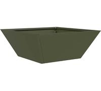 vidaXL Bol de jardin Planteur vert olive 40 x 40 x 15 cm Acier
