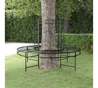 vidaXL Boombank rond Ã˜137 cm staal zwart318822 Noir G