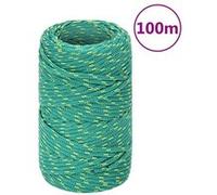 vidaXL Corde de bateau Vert 2 mm 100 m Polypropylène