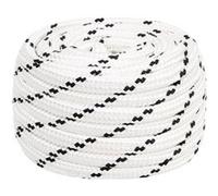 vidaXL Boottouw gevlochten 16 mmx50 m polyester wit152784 Blanc G
