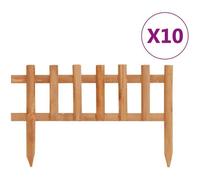 vidaXL Bordure de jardin 10 pcs Bois de sapin 4,4 m