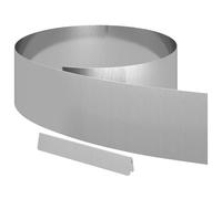 Vidaxl Bordure De Jardin 4 Pcs Argent 450 X 20 Cm Acier Galvanisé