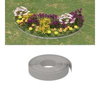 vidaXL Bordure de jardin Gris 10 m 10 cm polyéthylène 154393 Gris G