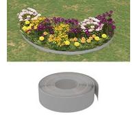 vidaXL Bordure de jardin 10 m x 15 cm Gris Polyéthylène 154396