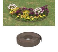 vidaXL Bordure de jardin marron 10 m 10 cm polyéthylène 154395 Or G