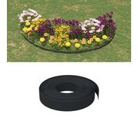 vidaXL Bordure de jardin noir 10 m 10 cm polyéthylène 154394 Noir G