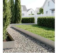 vidaxl Bordure de Pelouse 10 m x 10 cm Acier galvanisé Argenté