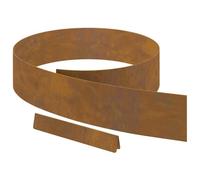 vidaXL Bordure de Pelouse 4 pcs Rouillé 450 x 0,05 x 15 cm, Jardin et terrasse, Bordures Modernes pour espaces extérieurs, clôture pour Plantes, Style élégant de Jardin, décor de Paysage