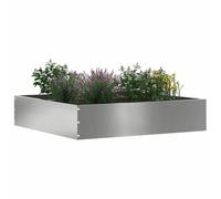 Vidaxl Bordure De Pelouse 6 Pcs Argent 60 X 60 X 13 Cm Acier Galvanisé