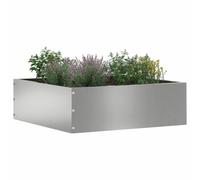 vidaXL Bordure de Pelouse Argent 40 x 40 x 13 cm Acier galvanisé, Jardin et Terrasse, Bordure Métallique Moderne, Séparateur de Paysage, Barrière de Pelouse, Installation Durabile DIY
