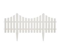 vidaXL Bordure de pelouse Blanc 17 pcs / 10 m 41227