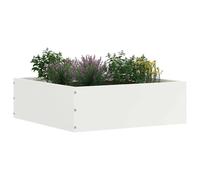 Vidaxl Bordure De Pelouse Blanc 40 X 40 X 13 Cm Acier