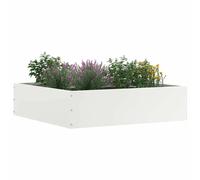 Vidaxl Bordure De Pelouse Blanc 50 X 50 X 13 Cm Acier