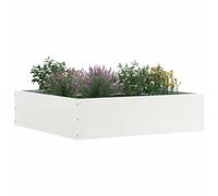 vidaXL Bordure de Pelouse Blanc 50 x 50 x 13 cm Acier, Jardin et Terrasse, Bordure Métallique Moderne, Séparateur de Paysage, Barrière de Pelouse, Installation Durabile DIY