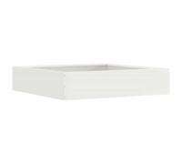 vidaXL Bordure de Pelouse Blanc 60 x 60 x 13 cm Acier, Jardin et Terrasse, Bordure Métallique Moderne, Séparateur de Paysage, Barrière de Pelouse, Installation Durabile DIY