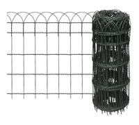 vidaXL Bordure de pelouse en fer, enduit de poudre, 25 x 0,65 m