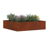 vidaXL Bordure de Pelouse Rouillé 50 x 50 x 13 cm, Jardin et Terrasse, Bordure Métallique Moderne, Séparateur de Paysage, Barrière de Pelouse, Installation Durabile DIY