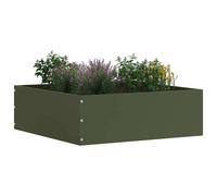 Vidaxl Bordure De Pelouse Vert Olive 40 X 40 X 13 Cm Acier