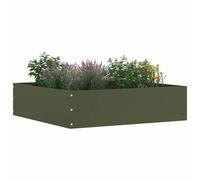 Vidaxl Bordure De Pelouse Vert Olive 50 X 50 X 13 Cm Acier