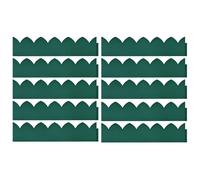 Bordures de jardin 10 pcs Vert 65x15 cm PP