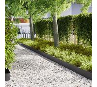 vidaXL Bordures de Jardin 10 pcs Noires 100x0.5x20 cm Fer