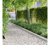 vidaxl Bordures de Jardin 15 cmx10 m Acier Galvanisé Corrugué Flexible