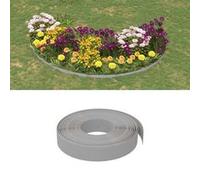 vidaXL Bordures de jardin 2 pcs gris 10 m 10 cm polyéthylène 3155428 Gris G
